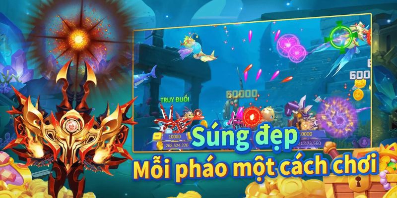 Các loại vũ khí trong game bắn cá tại cổng game