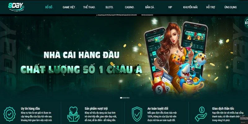 8DAY là thương hiệu cá cược số 1 tại châu Á hiện nay.